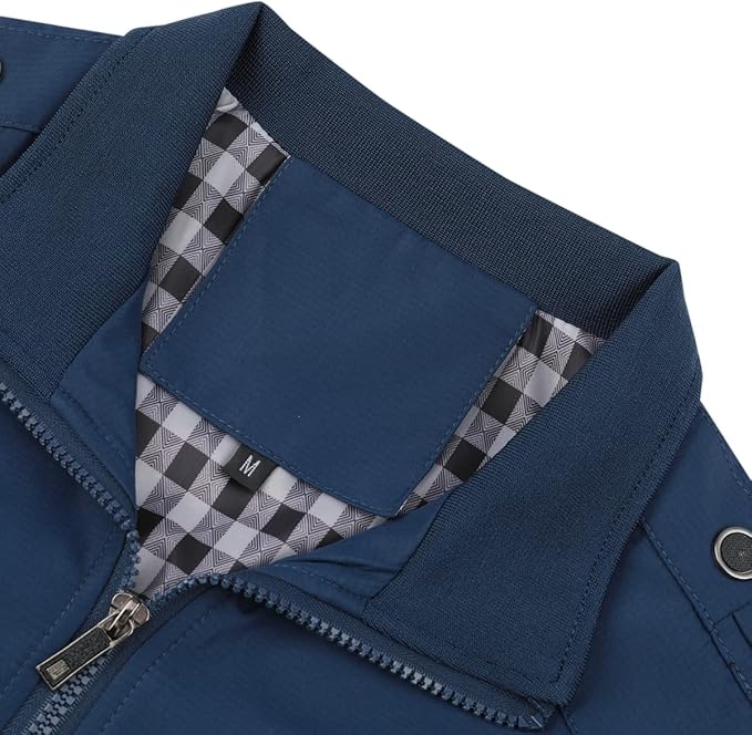 Men's Bomber Jacket with Stand-Up Collar