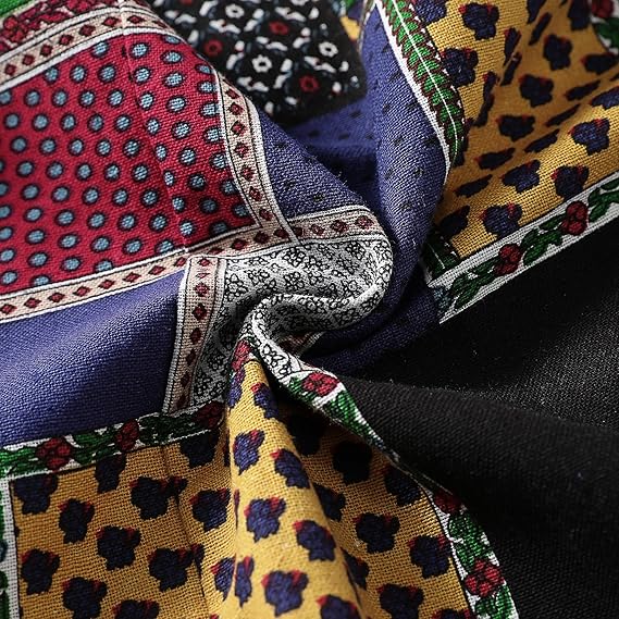 Men's Long Sleeve Paisley Print Linen Shirt