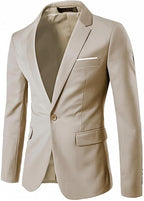 Men's Slim Fit One-Button Suit Jacket