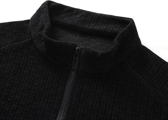 Men's Long Sleeve Quarter-Zip Polo Shirt