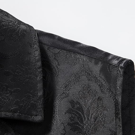 Men's Gothic Steampunk Suit Vest – Western Waistcoat with Paisley Print