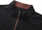 Men's Long Sleeve Quarter-Zip Polo Shirt