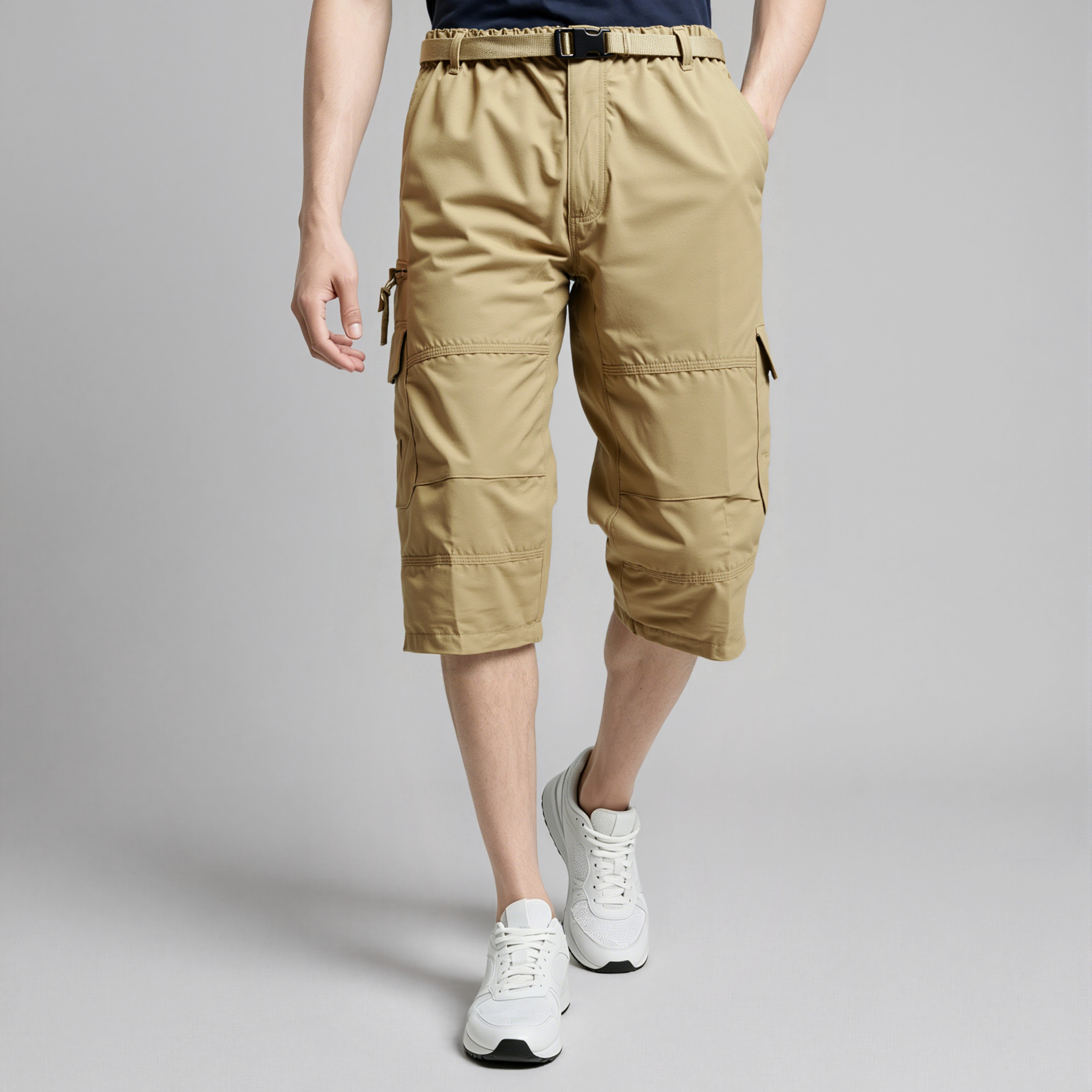 Herren-Cargoshorts mit Gürtel