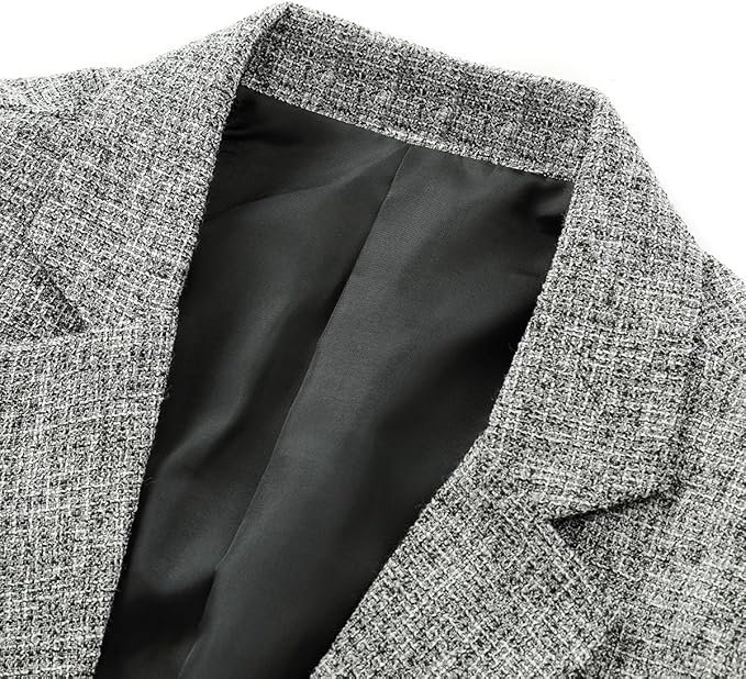 Allthemen Men's Jacket Sporty Cotton Blazer Slim Fit Modern Jacket Casual Suit Jacket for Men