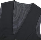 Men's Double Breasted Suit Vest with Scoop Neck