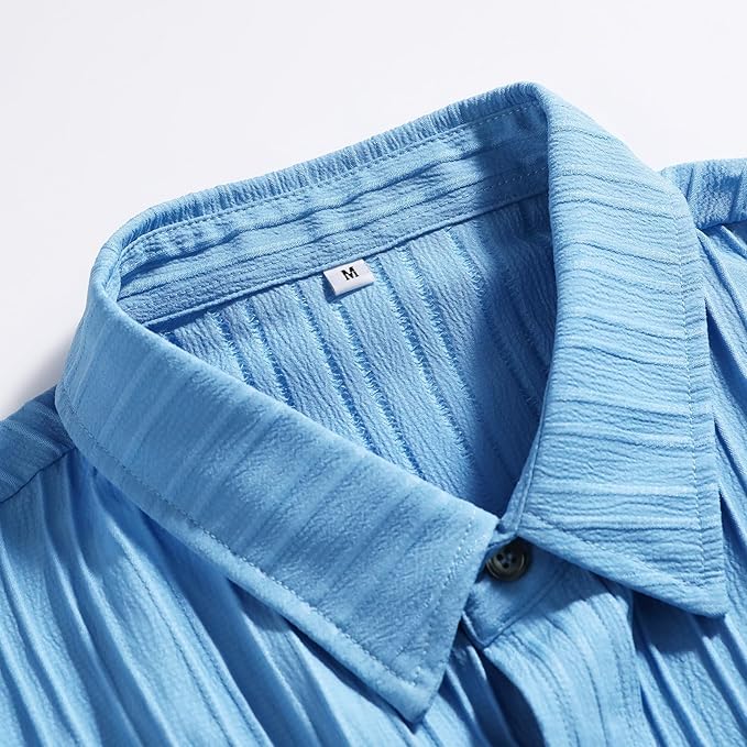 Men's Short Sleeve Stretch Shirt with Chest Pocket