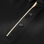 Men's Long Sleeve Polo Shirt with Contrast Collar