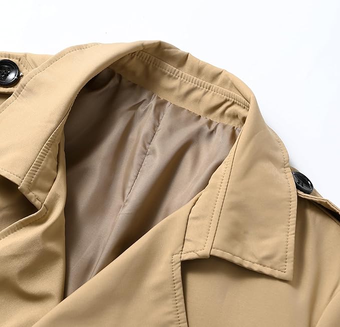 Men's Double Breasted Trench Coat