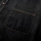 Men's Long Sleeve Denim Shirt – Slim Fit Cotton Casual Button-Down