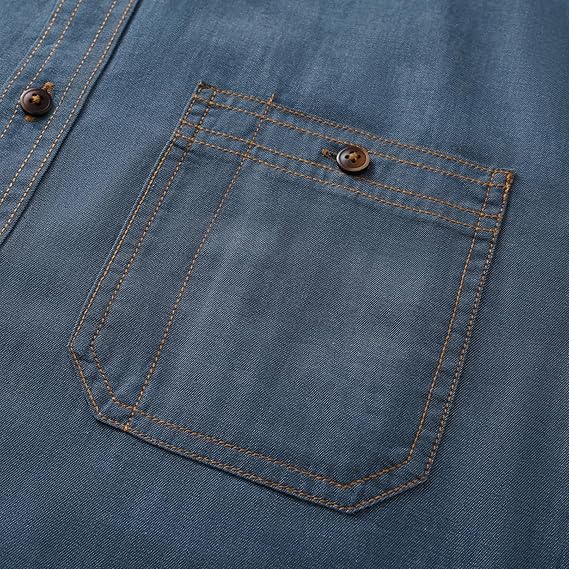 Men's Long Sleeve Cotton Denim Shirt