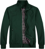 Men's Bomber Jacket with Stand-Up Collar