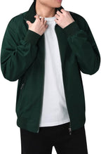Men's Bomber Jacket with Stand-Up Collar