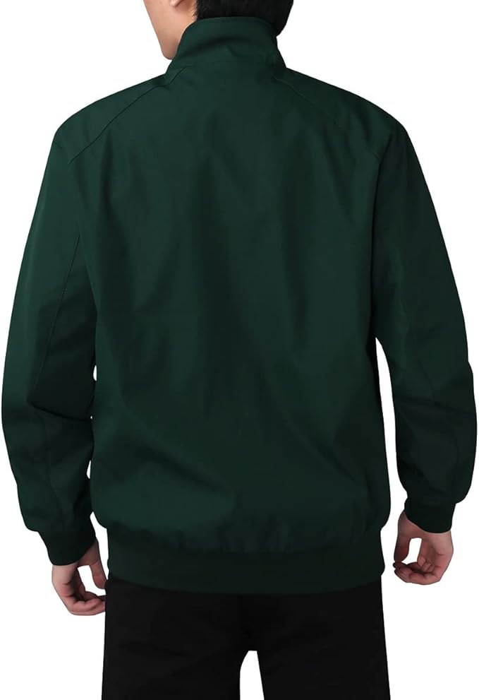 Men's Bomber Jacket with Stand-Up Collar