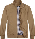 Men's Bomber Jacket with Stand-Up Collar