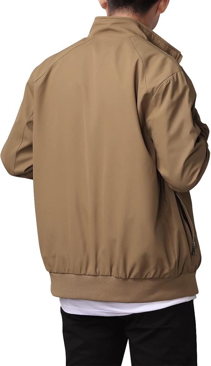 Men's Bomber Jacket with Stand-Up Collar