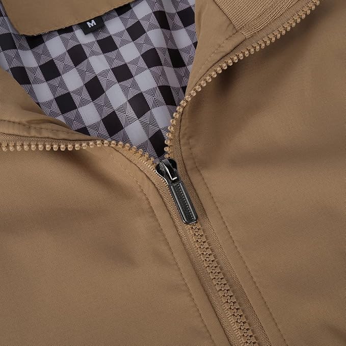 Men's Bomber Jacket with Stand-Up Collar