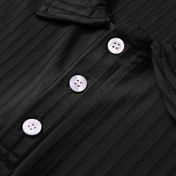 Men's Short Sleeve Polo Shirt with Button Placket