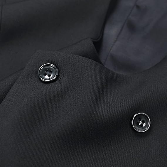 Men's Double Breasted Suit Vest with Scoop Neck