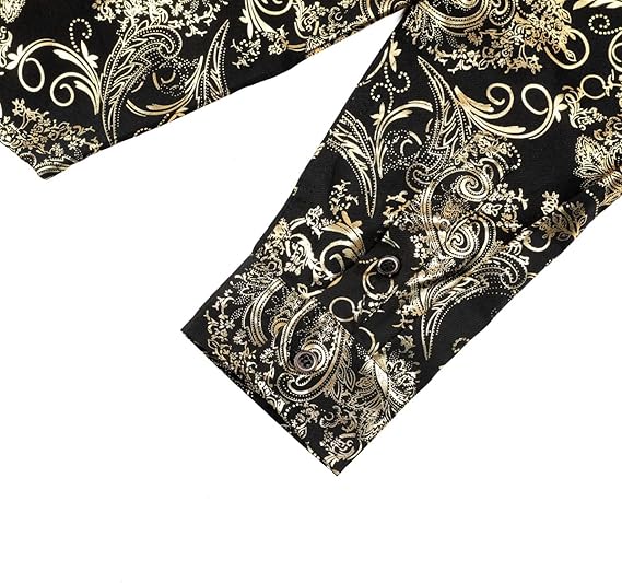 Men's Jacquard Long Sleeve Shirt - Paisley Pattern
