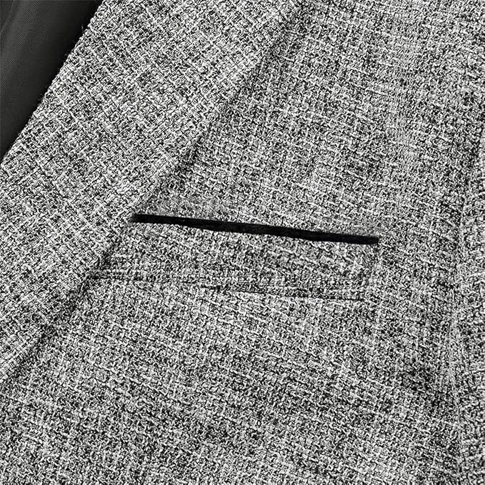 Allthemen Men's Jacket Sporty Cotton Blazer Slim Fit Modern Jacket Casual Suit Jacket for Men