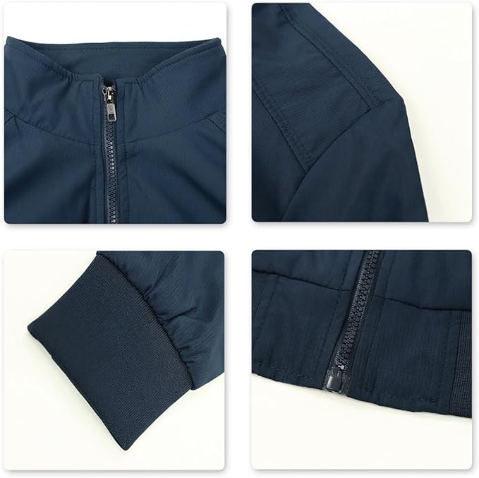 Men's Bomber Jacket with Stand-Up Collar