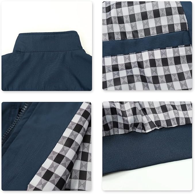 Men's Bomber Jacket with Stand-Up Collar