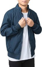 Men's Bomber Jacket with Stand-Up Collar