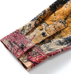 Men's Long Sleeve Paisley Print Linen Shirt
