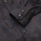 Men's Paisley Long Sleeve Embroidered Shirt