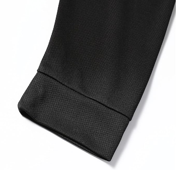 Men's Long Sleeve Polo Shirt with Contrast Collar