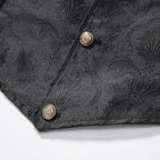 Men's Gothic Steampunk Suit Vest – Western Waistcoat with Paisley Print