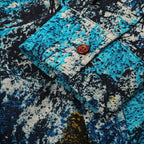 Men's Long Sleeve Paisley Print Linen Shirt