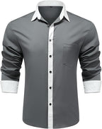 Men's Long Sleeve Contrast Shirt