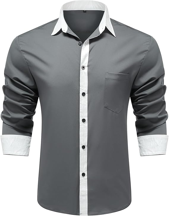 Men's Long Sleeve Contrast Shirt