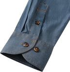 Men's Long Sleeve Cotton Denim Shirt