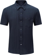 Men's Short Sleeve Stretch Shirt with Chest Pocket