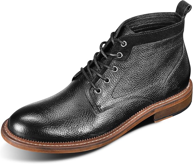 Men's Leather Lace-Up Ankle Boots