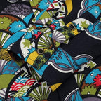 Men's Long Sleeve Paisley Print Linen Shirt
