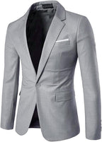Men's Slim Fit One-Button Suit Jacket