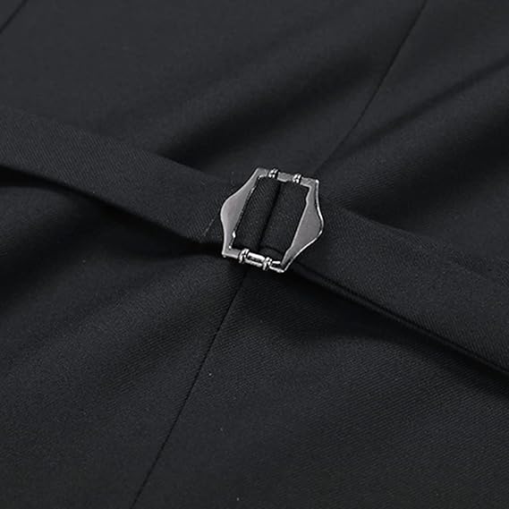 Men's Double Breasted Suit Vest with Scoop Neck