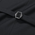 Men's Double Breasted Suit Vest with Scoop Neck