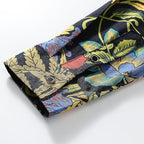 Men's Long Sleeve Paisley Print Linen Shirt