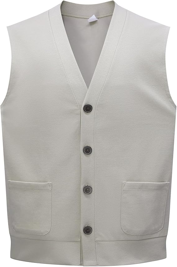 Men's Knitted V-Neck Button Vest