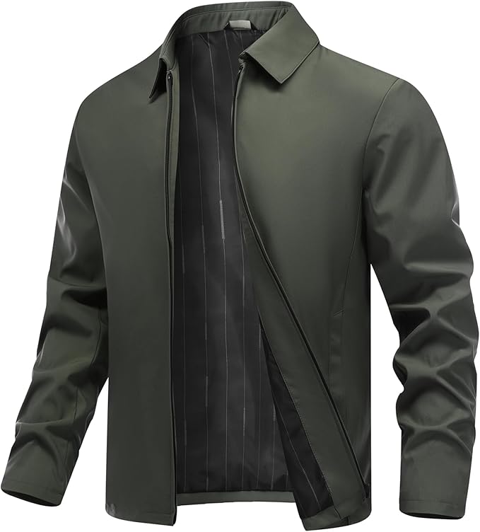 Men's Lightweight Zip-Up Bomber Jacket