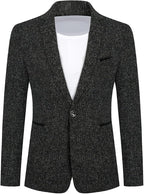 Allthemen Men's Jacket Sporty Cotton Blazer Slim Fit Modern Jacket Casual Suit Jacket for Men