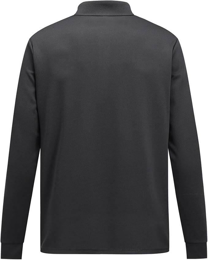 Men's Long Sleeve Polo Shirt with Contrast Collar