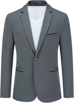 Men's Stretch Blazer Slim Fit Suit Jacket