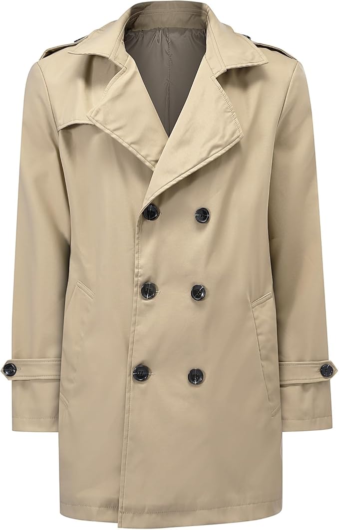 Men's Double Breasted Trench Coat