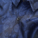 Men's Paisley Long Sleeve Embroidered Shirt