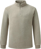 Men's Long Sleeve Quarter-Zip Polo Shirt